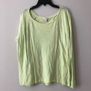 JCREW Lightweight lime green shirt